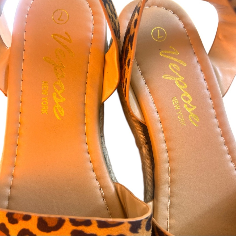 Vepose Women's Espadrille Leopard Print Sandals, Size: 7 - Picture 7 of 9